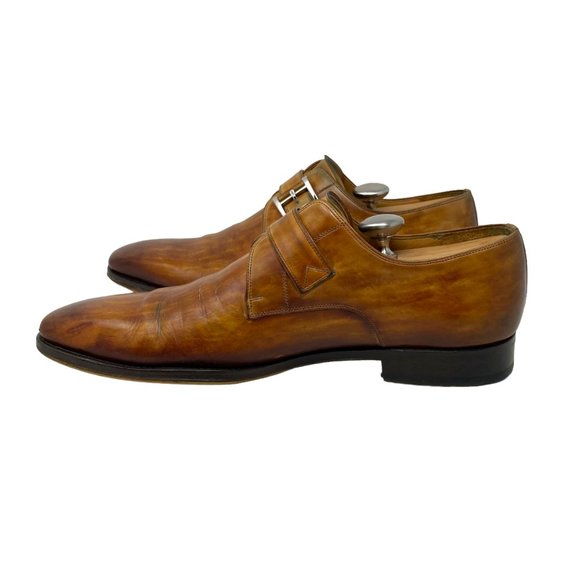 Magnanni Marco II Monk Strap Brown Spanish Leather Square  display picture 1